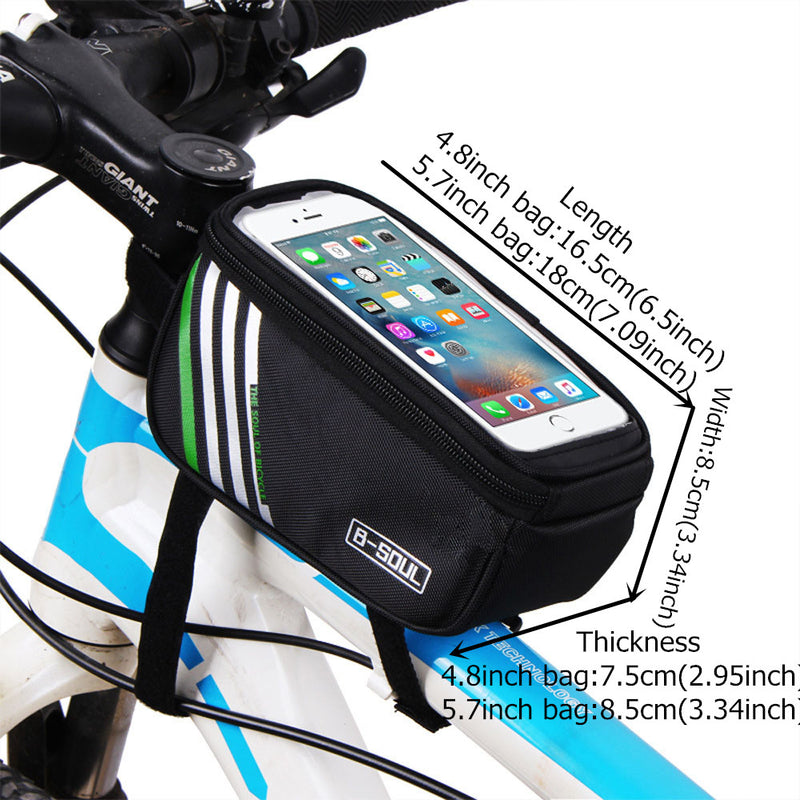 UPANBIKE Bike Front Frame Bag Single Pouch With Transparent Touch Screen B714 - UPANBIKE