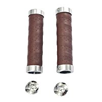 UPANBIKE Leather Double Lock On Fit 22.2mm Handlebar Grips B100 - UPANBIKE