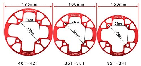 UPANBIKE  Bike Chainring Guard 104 BCD Aluminum Alloy Chain Ring Protector Cover for 32~34T 36~38T 40~42T Chainring Sprockets B193 - UPANBIKE