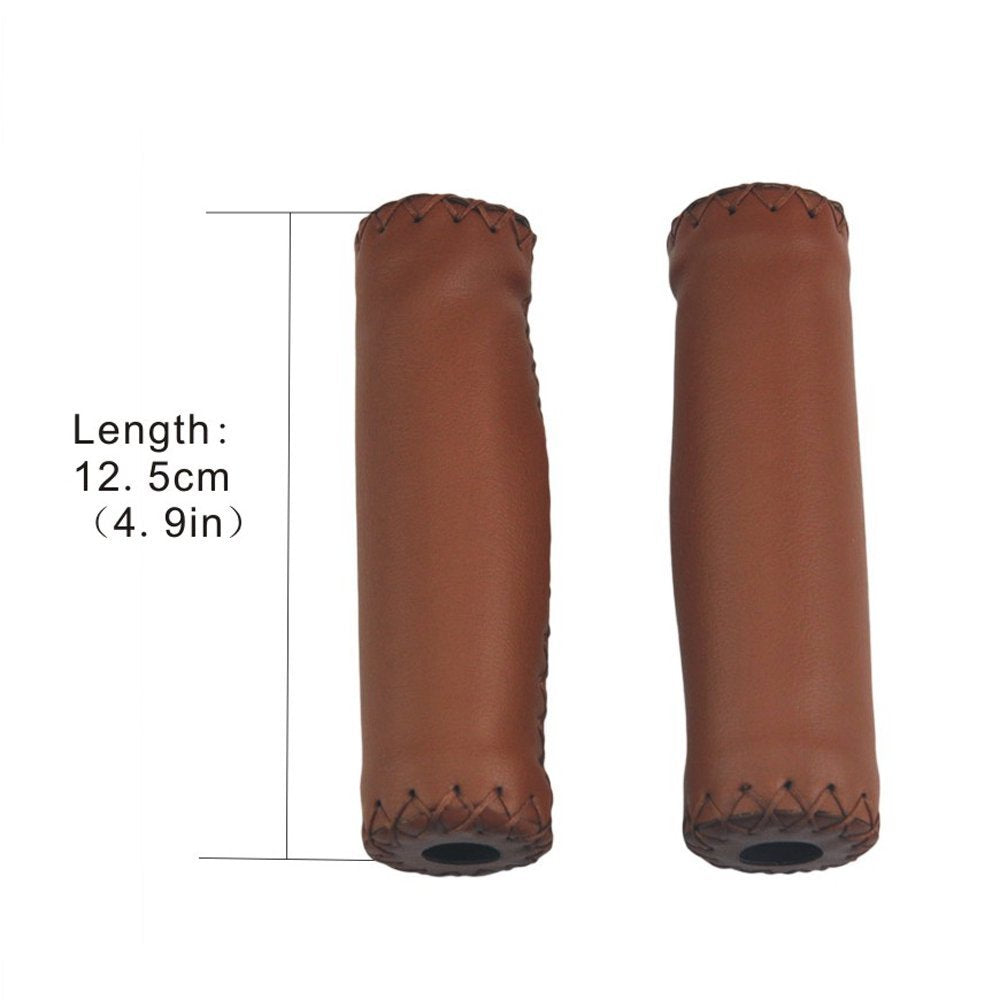 UPANBIKE Retro Leather Bike Grips Fit 22.2mm Handlebar B99 - UPANBIKE