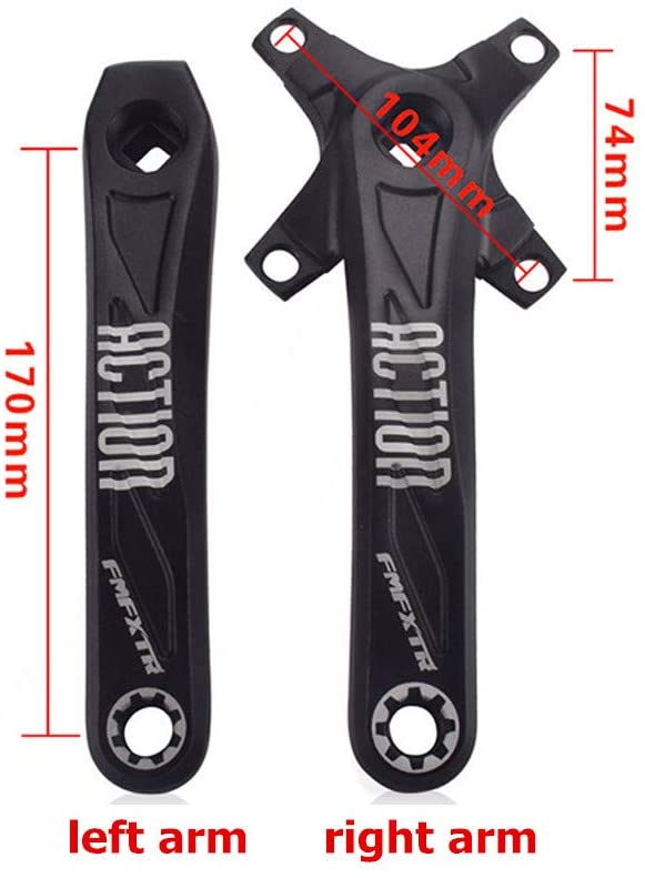 UPANBIKE A Pair Of Bike Crankset Aluminum Alloy 170mm 104BCD Left And Right Crank Set B204 - UPANBIKE