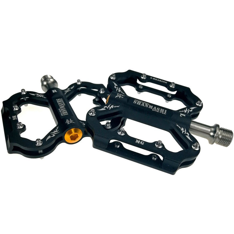 UPANBIKE Bike Pedals 9/16'' Titanium Triple Bearing Platform B616 - UPANBIKE