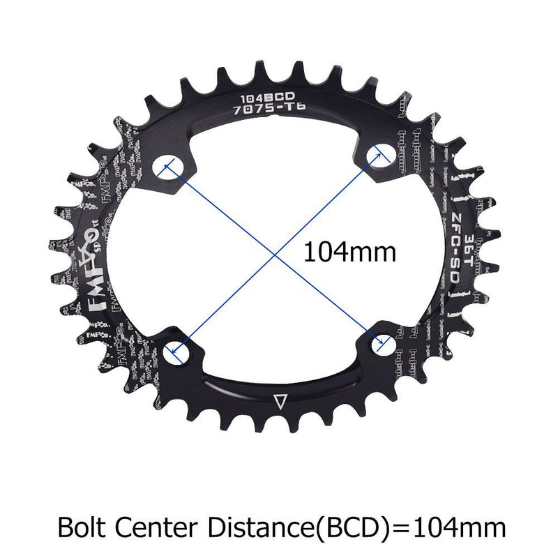 UPANBIKE Bike Narrow Wide Oval Single Chainring BCD 104mm B180 - UPANBIKE