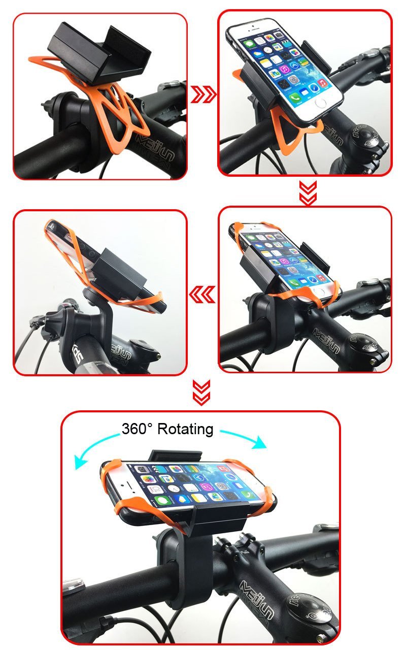 UPANBIKE Bike Phone Mount GPS Holder Full Rotation B401 - UPANBIKE