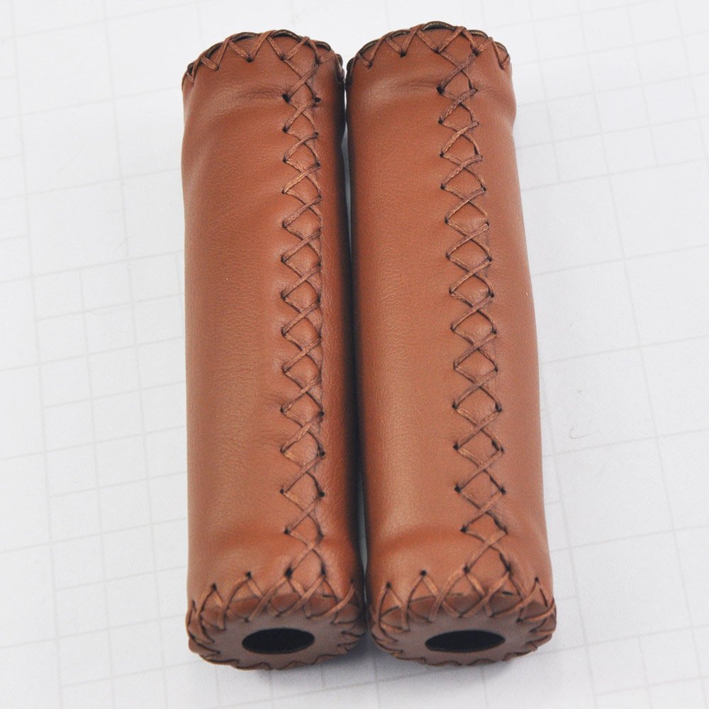 UPANBIKE Retro Leather Bike Grips Fit 22.2mm Handlebar B99 - UPANBIKE