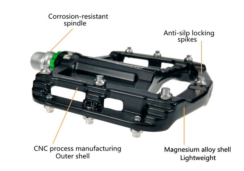 UPANBIKE 9/16" Bike Pedals Magnesium Alloy Flat Platform CNC 3 Bearing Bicycle Pedals For Mountain Bike Road Bike BMX UP642 - UPANBIKE