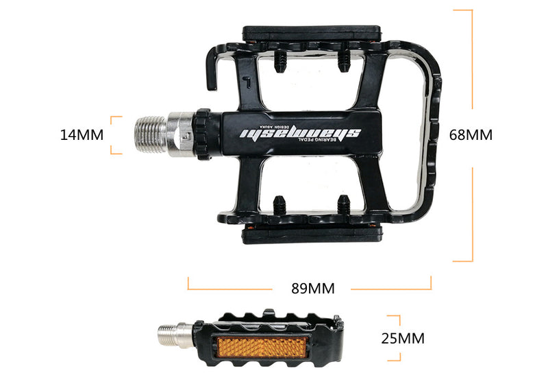 UPANBIKE Bearing Bike Pedals 9/16'' Spindle Ultralight CNC Aluminum Alloy Flat Platform For Mountain Road Bicycle B634 - UPANBIKE