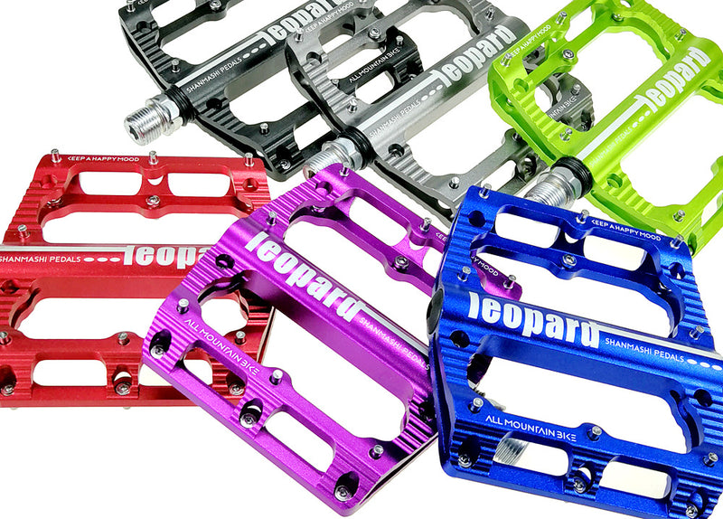 UPANBIKE 9/16" Bike Pedals Aluminum Alloy Wide Flat Platform CNC DU Bearing Bicycle Pedals For Mountain Bike Road Bike UP641 - UPANBIKE