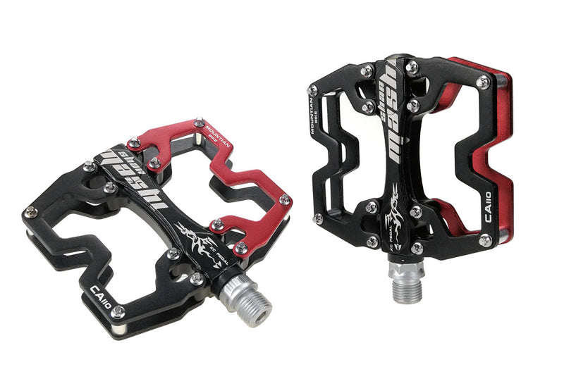 UPANBIKE 9/16" Bike Pedals Aluminum Alloy CNC Ultralight 2 DU Bearing Wide Flat Platform Bicycle Pedals For MTB BMX UP650 - UPANBIKE