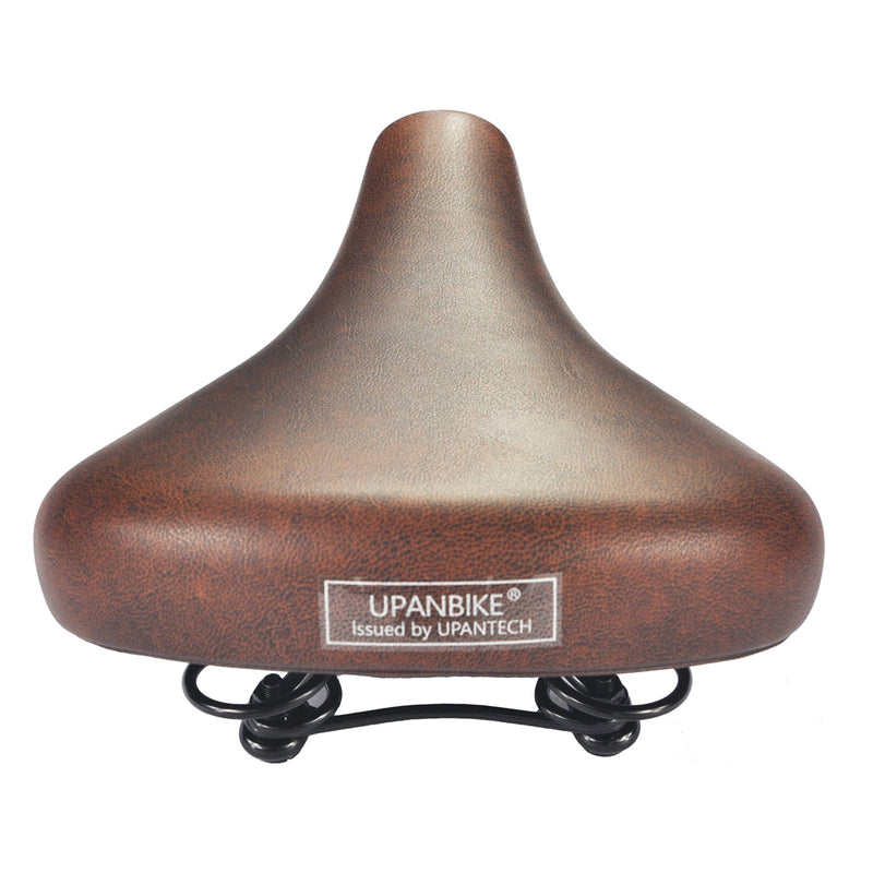 UPANBIKE Widened Rhombus Lines Smooth Leather Bike Saddle B319 - UPANBIKE